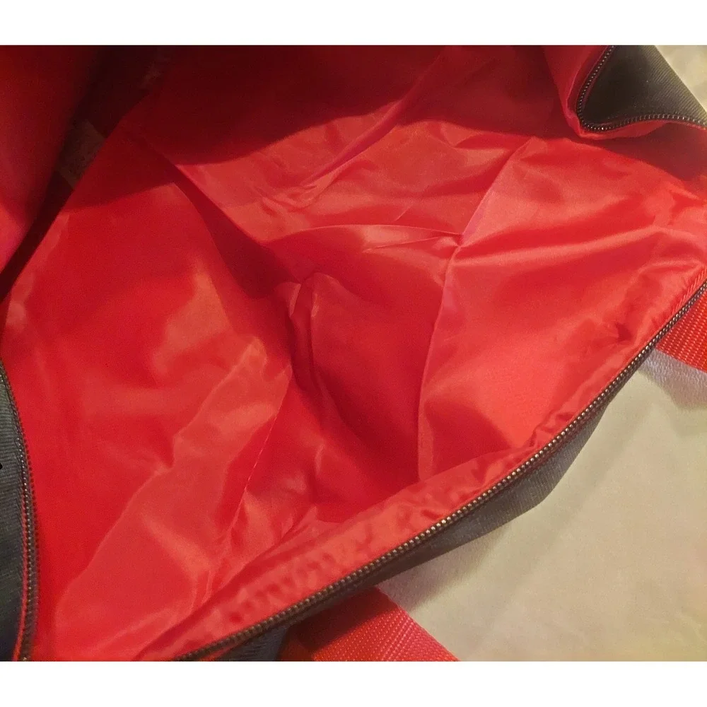 Ralph Lauren Polo Black Red Large Duffel Carry-On Gym Weekender Travel Bag NWOT